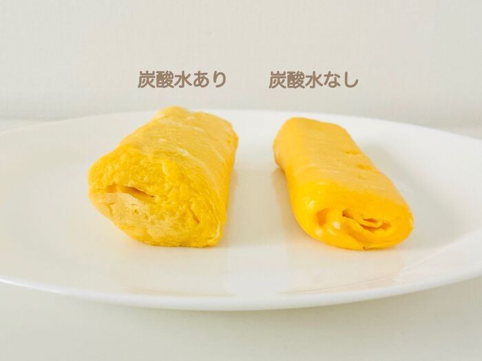 『炭酸水×卵』を試した結果→見た目からもう違う！？想像以上に“ふわっふわ”な卵焼き裏ワザ。