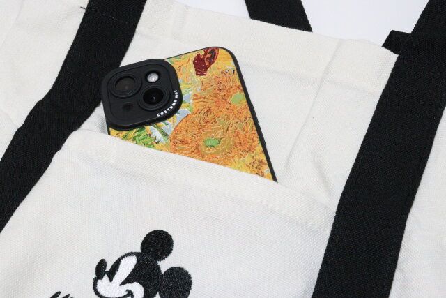 ダイソーのポケット付きトートバッグ（ミッキーマウス）