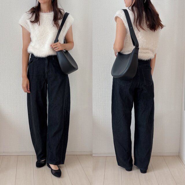 シンプルデニムコーデも可愛くなる