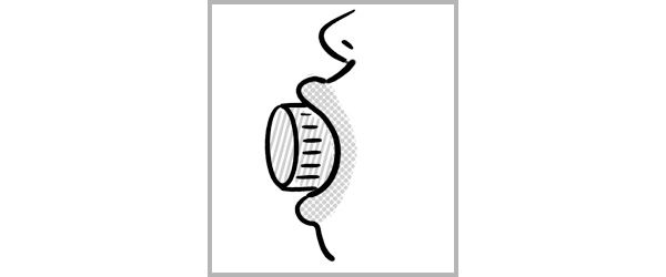 フタで口輪筋トレ