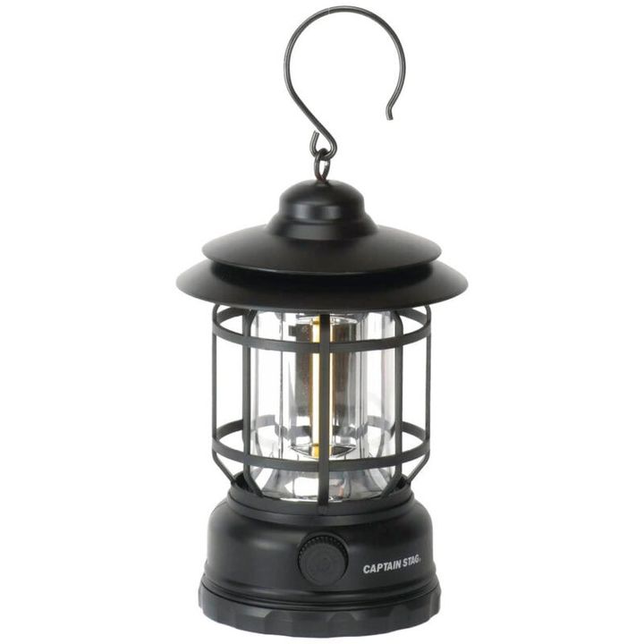 アンティーク 暖色COBランタン（ブラック）オープン価格（キャプテンスタッグ）