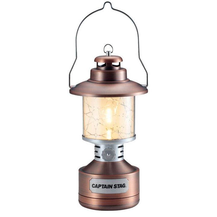 UW-4057 ツインライト LEDランタン〈ステンドグラス風シート付〉（アンティーク）1万3200円（キャプテンスタッグ）