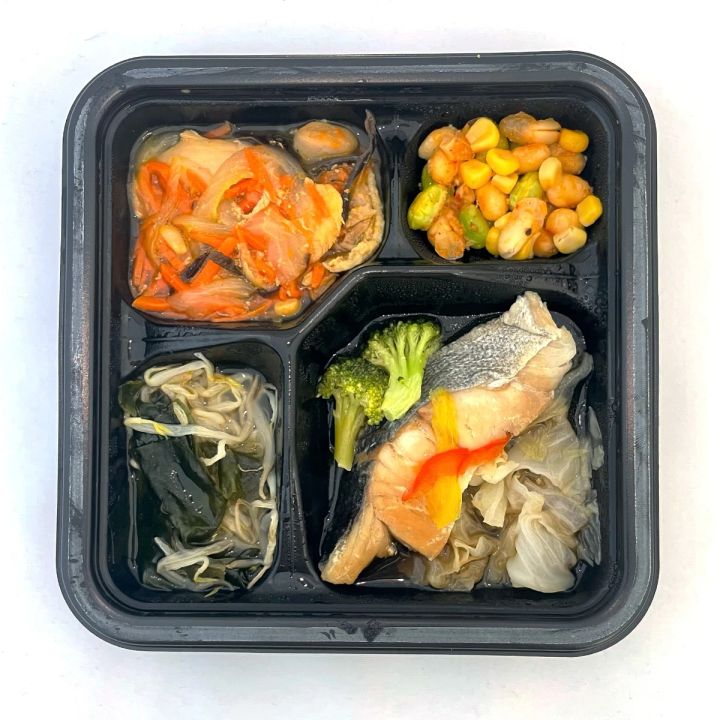 ダイエット弁当、白身魚の黒酢あんかけ、試食、冷凍宅配弁当、サポートミール