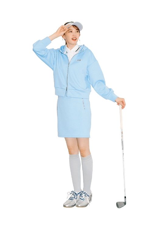 パステルカラーでつくる華やかゴルフコーデ