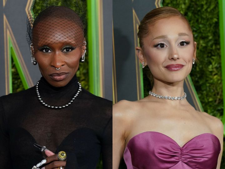 （左から）シンシア・エリヴォ、アリアナ・グランデ （C）AFLO width=