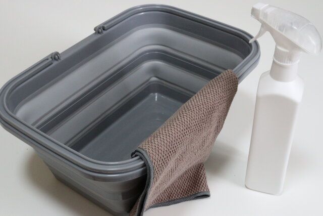 ダイソーの折りたたみソフトバスケット（9.35L）6