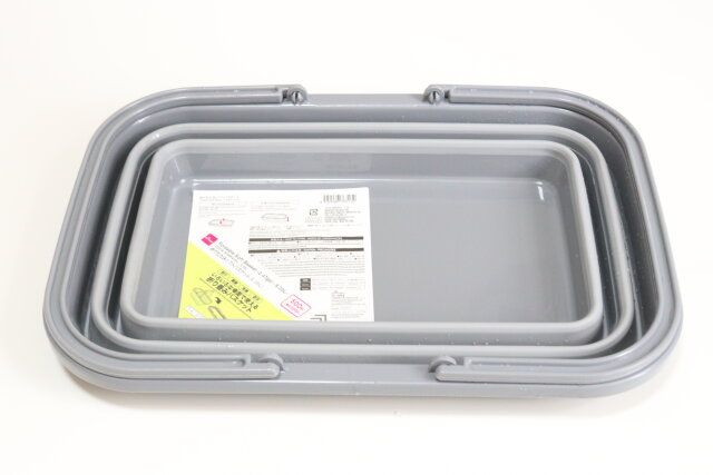 ダイソーの折りたたみソフトバスケット（9.35L）1