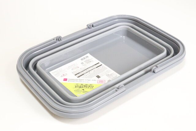 ダイソーの折りたたみソフトバスケット（9.35L）2