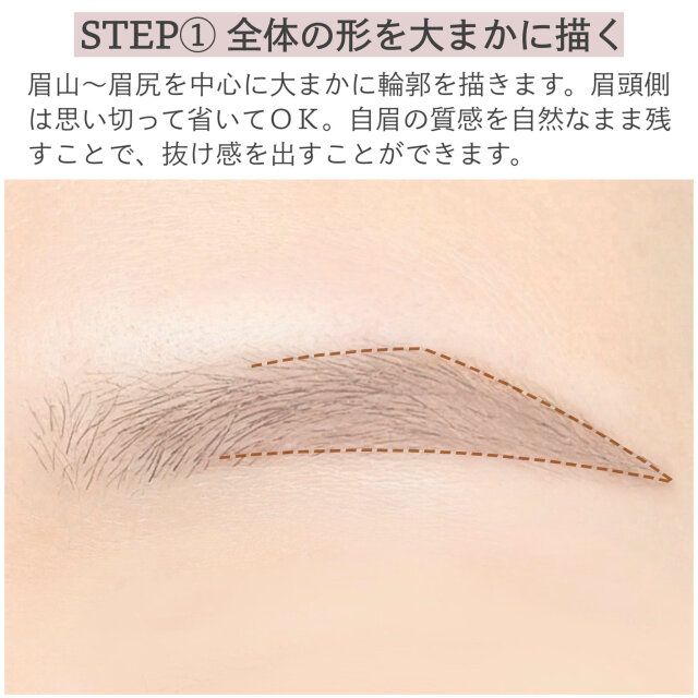 STEP①全体の形を大まかに描く