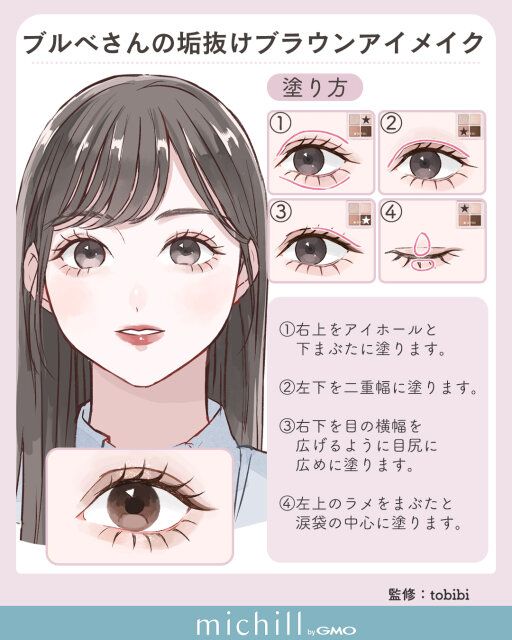 ブルべさんの垢抜けブラウンアイメイク