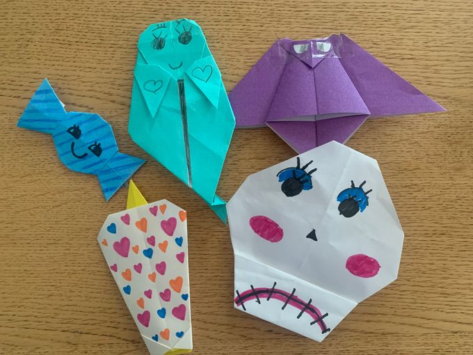 子どもと一緒に「おりがみハロウィン」を作ってみました♪ 毛糸で繋いでガーランドにアレンジ！【編集部スタッフが作ってみた！】の画像1