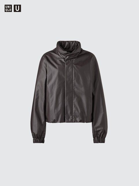 2025秋冬ユニクロコラボ女性おすすめコーティングショートブルゾン