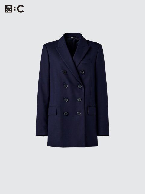 2025秋冬ユニクロコラボ女性おすすめダブルテーラードジャケット