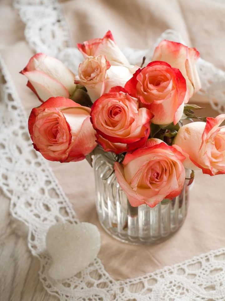 今年最後のバラを室内に飾りました。短く切ったのは、株に葉をつけてバラの体力を残しておいてやりたいから。花首で切って浅いお皿に水を張り、ぽんぽんと並べるだけでも素敵です。