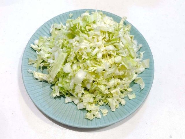 キャベツとひき肉のオムレツ