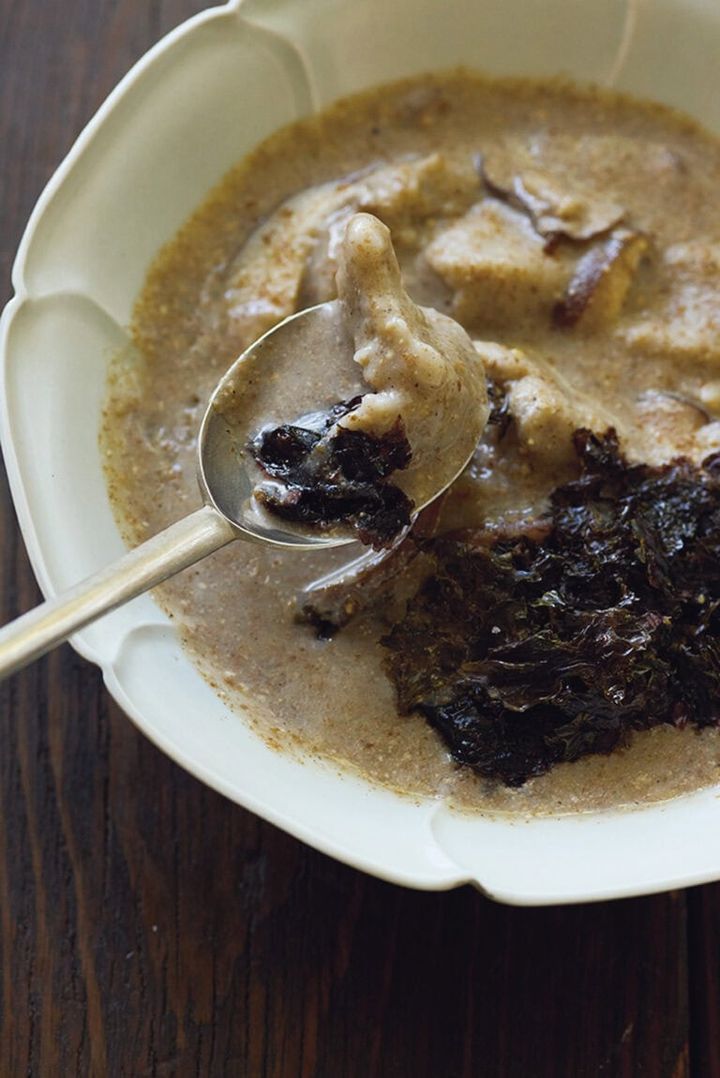 えごまスープのそば粉スジェビ