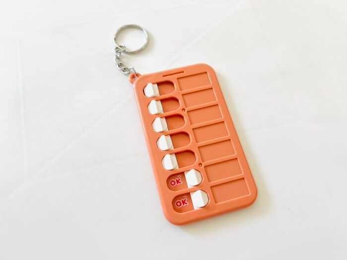 【セリア】小さな穴が空いたキーホルダー？→「忘れっぽい人」や「心配性の人」は必携アイテムですよ♪