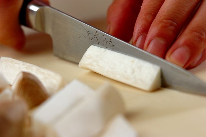 エリンギの唐揚げの下準備1