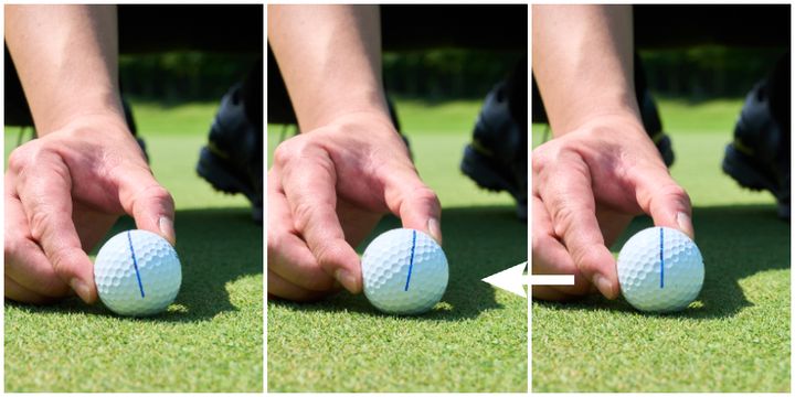 ラインがズレて見えるのは目線のせい！自分の構えに合わせてボールを傾けよう