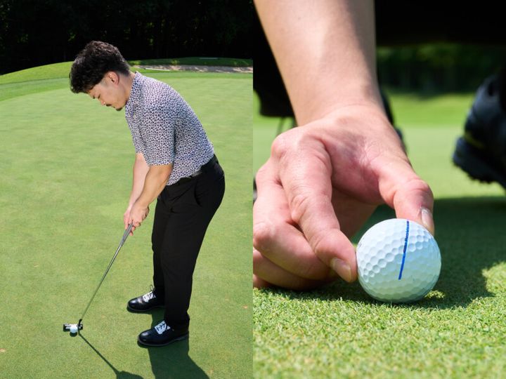 ラインがズレて見えるのは目線のせい！自分の構えに合わせてボールを傾けよう