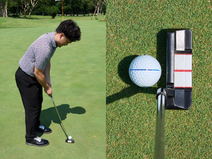 ラインがズレて見えるのは目線のせい！自分の構えに合わせてボールを傾けよう