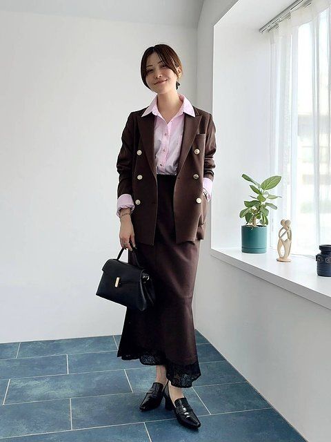 ブラウンジャケットコーデ4