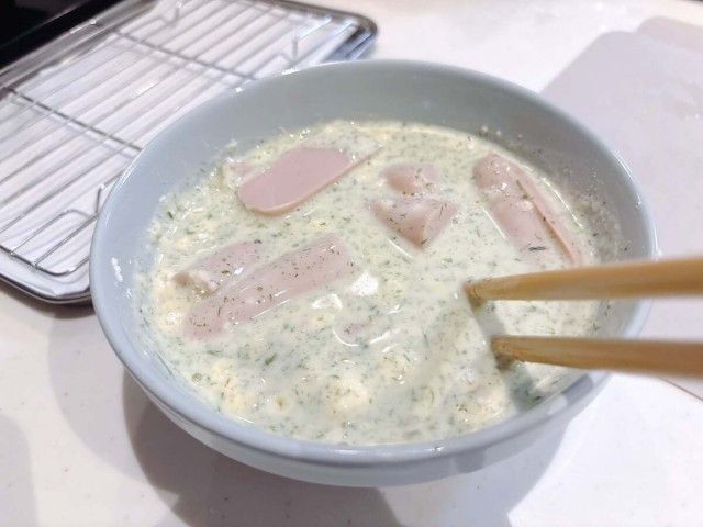 おさかなのソーセージの磯辺揚げ