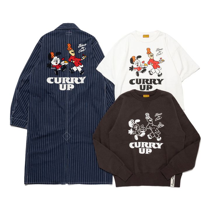 コラボレーションアイテムのTシャツ、スウェット、ショップコート