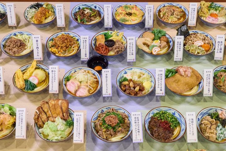 会場にズラリと並んだ圧巻の全47品は、もはや「うどん」というジャンルを超えたようなメニューも……。