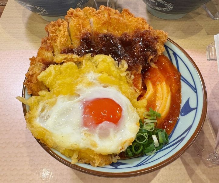 【長崎】玉子天のせトルコライス風うどん