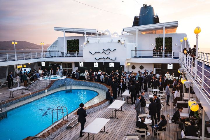 中田英寿がオーガナイズした日本酒が振る舞われた