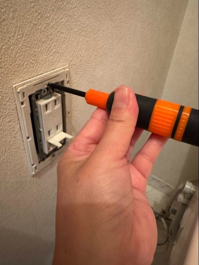 既存のプレートも外します