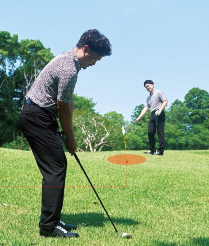 ツマ先上がり・下がりはどう寄せる？「アドレスを左足上がりに…」