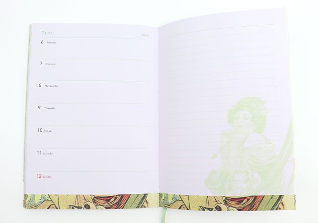 宝島社雑誌付録ＧＬＯＷ12月号のミュシャの2026年スケジュール帳6