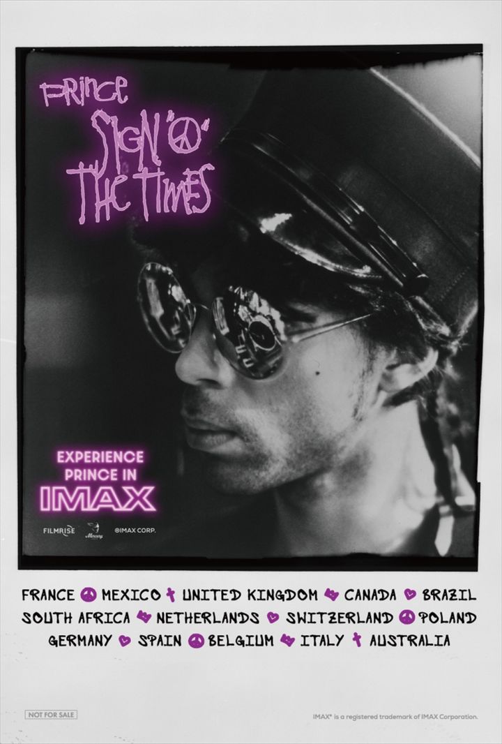 映画『プリンス：サイン・オブ・ザ・タイムズ』日本限定入場者特典：ポストカードビジュアル （C）1987 Purple Film Company All Rights Reserved IMAX（R） is a registered trademark of IMAX Corporation. width=