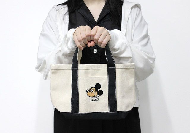 シンゾーン／ミッキーマウス 刺繍で高見え！両A面トートバッグ