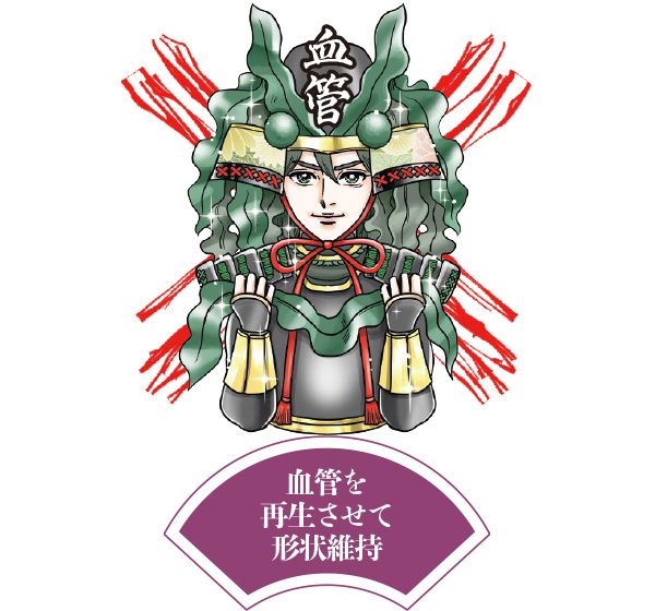 血管将軍「血管を 再生させて 形状維持」