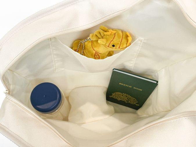 九州国立博物館20周年記念グッズ 抱える！埴輪鹿トートバッグ 内部ポケット