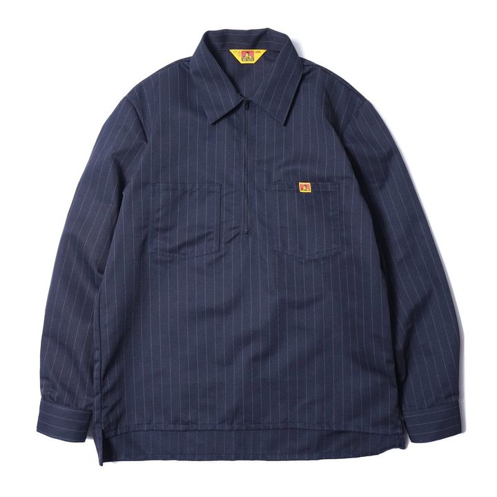 Pinstripe Half Zip Shirt ¥22,000
