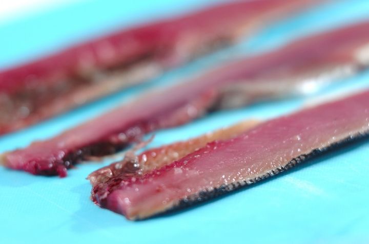 サンマの梅みそ焼きの下準備2