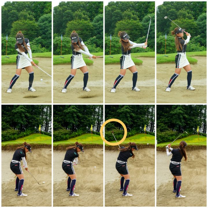 女子プロのバンカーショットを解説！一発で脱出する構え方やボール位置とは？