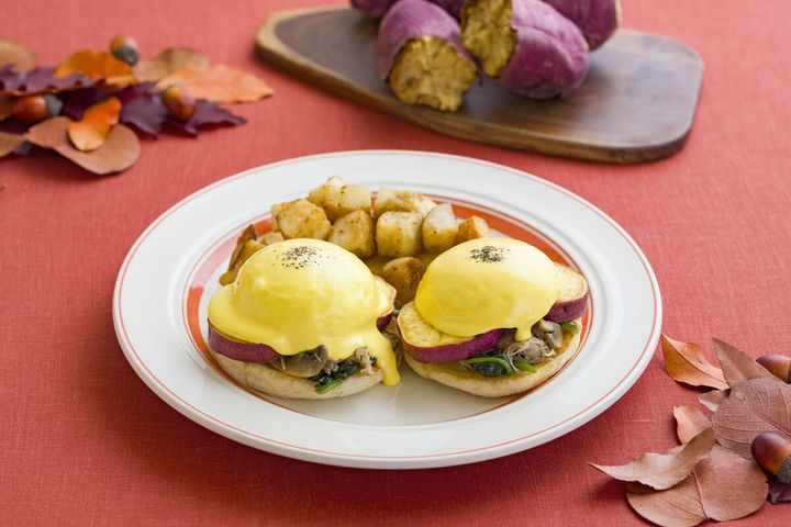 さつまいもバターのエグスンベネディクト