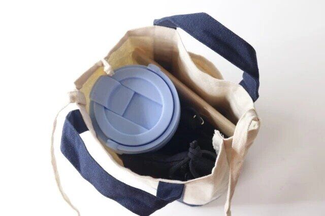 ダイソーのキャンバス風ミニトートショルダーバッグ