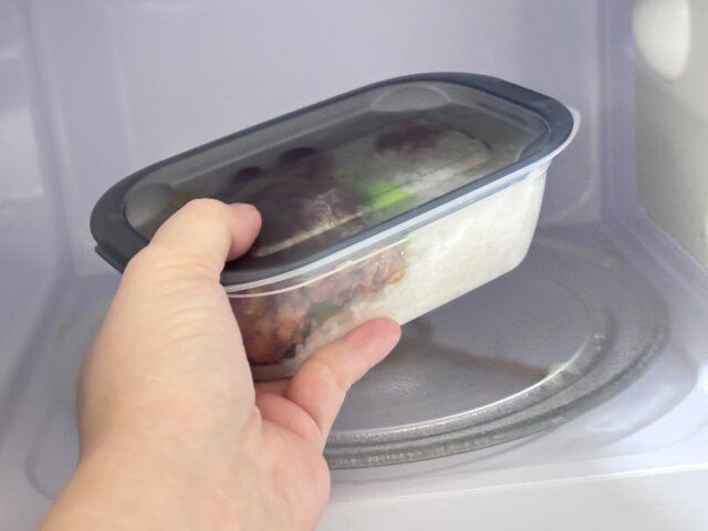 ダイソー クレルパック（2個、グレー） 電子レンジ