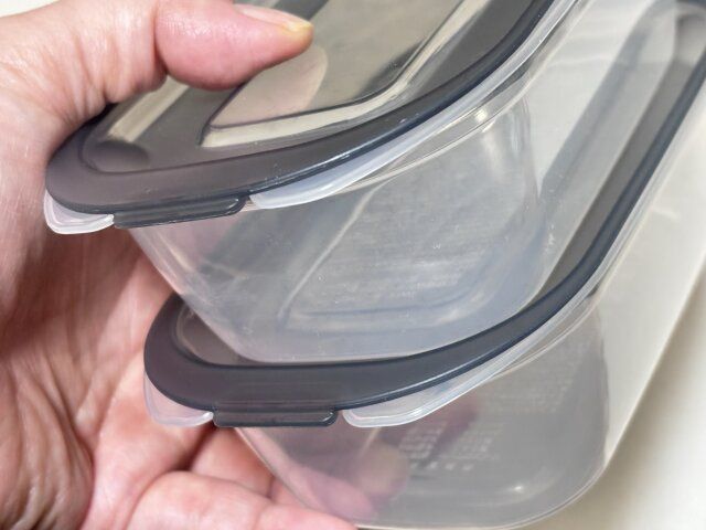 ダイソー クレルパック（2個、グレー） スタッキング