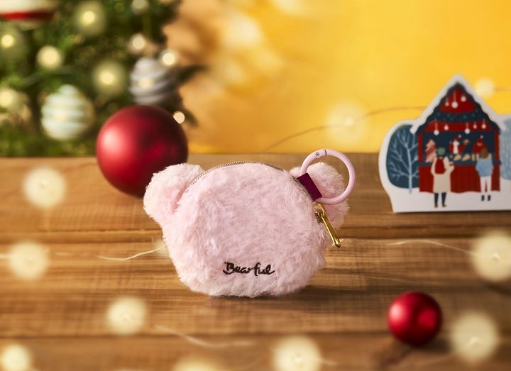 ベアフルフェイス ミニミニポーチ（ミルクティー）02