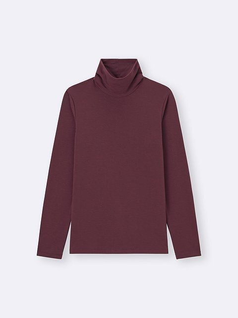 GUのスタイルヒートエクストラタートルネックT