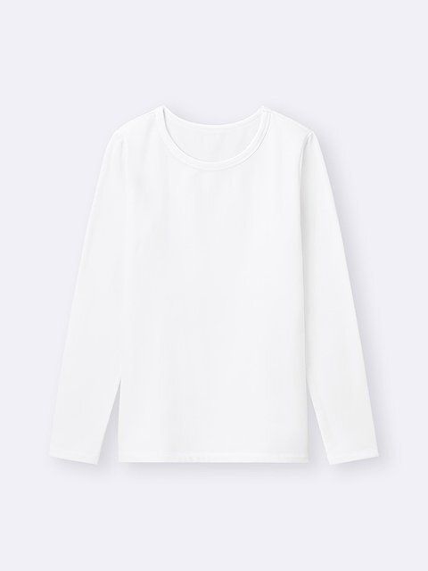 GUのスタイルヒートエクストラクルーネックT