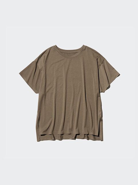 ユニクロ エアリズムシームレスT KHAKI