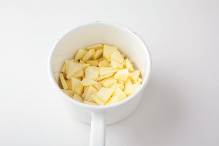 このくらいまで水分が出るのを待つ。ときどきまぜてもいい。